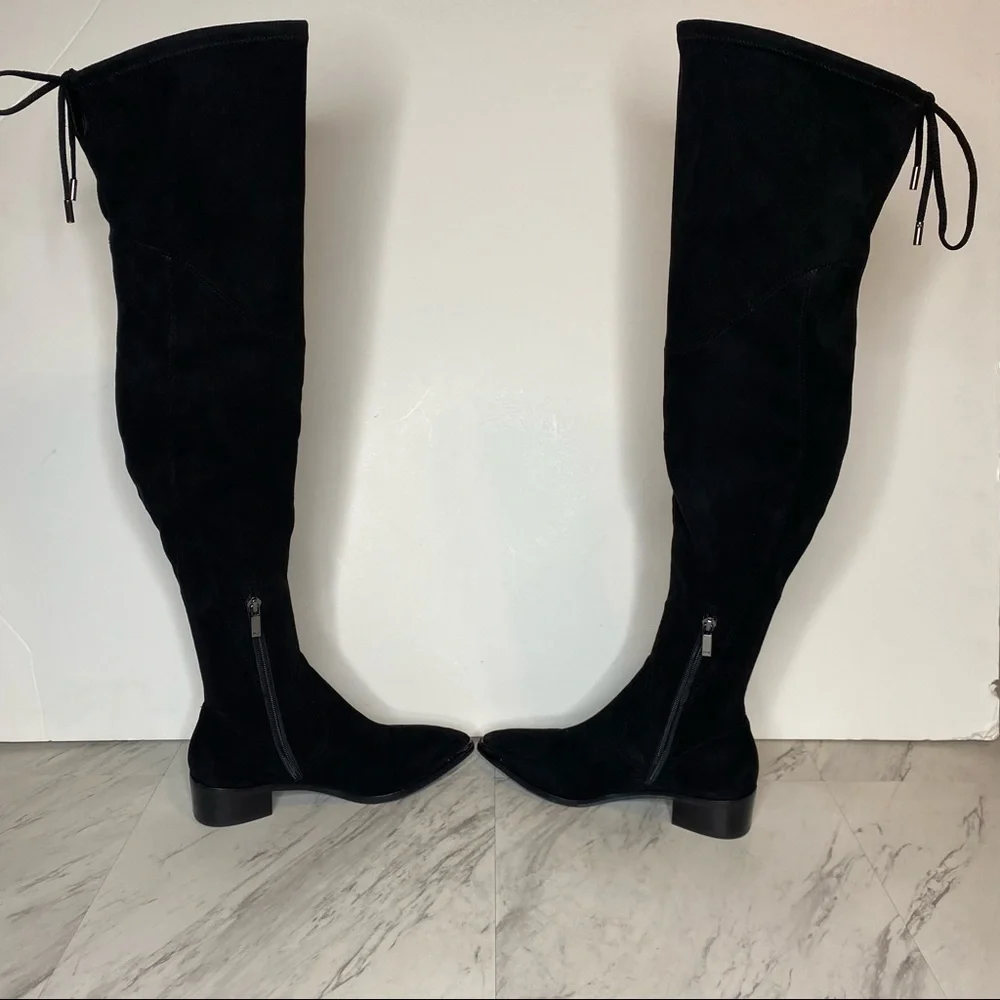 Marc Fisher Yuna Over The Knee Faux Suede Black Boot 6M